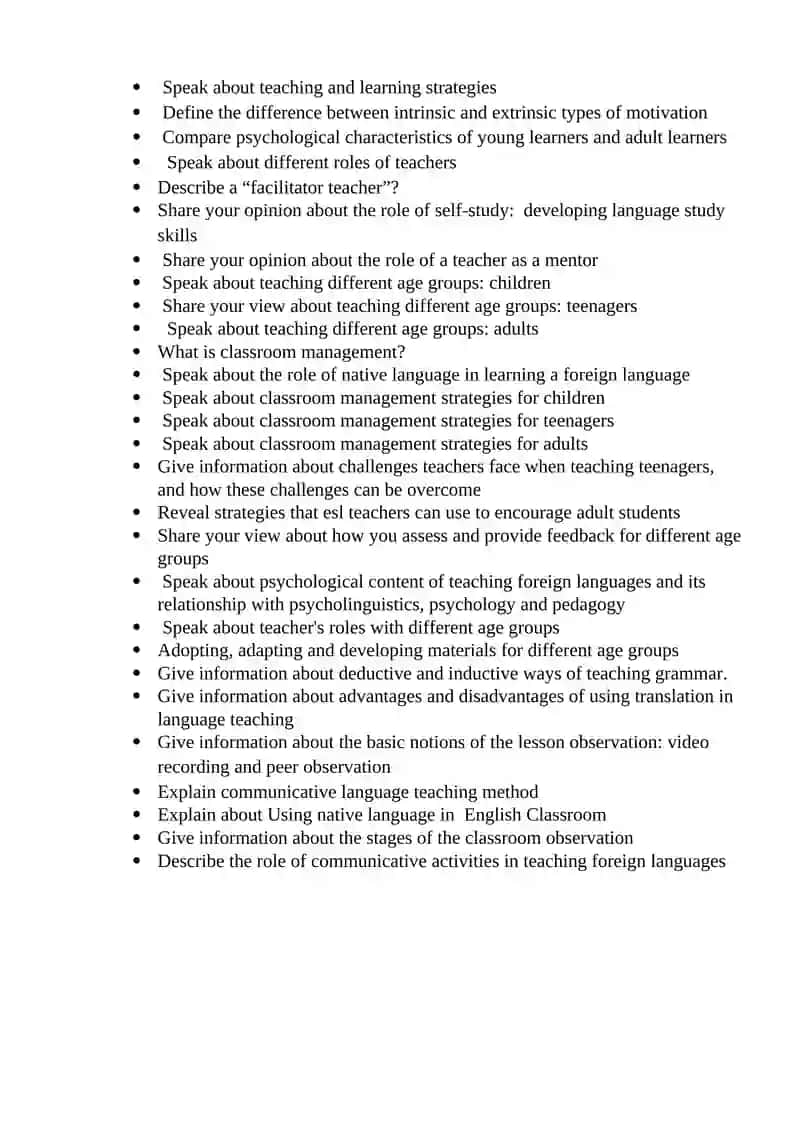 Questions for the final exam 2