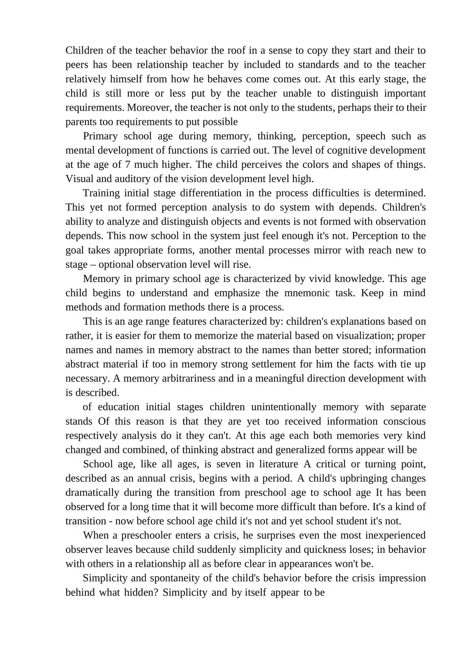 Psychological changes in young children in primary education 2