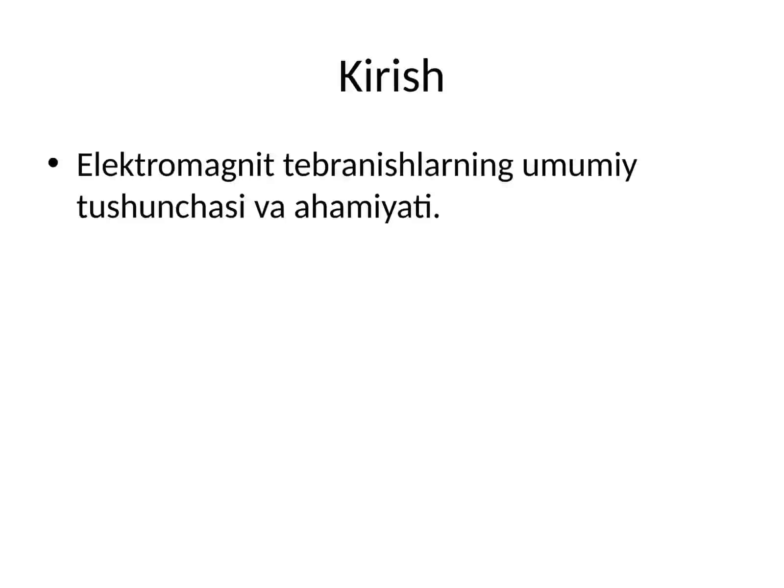 Elektromagnit Tebranishlar 2