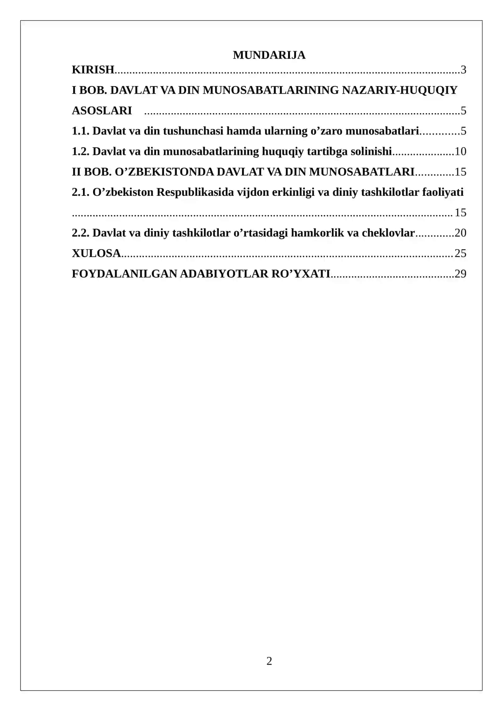 DAVLAT VA DIN MUNOSABATLARINING HUQUQIY ASOSLARI 2