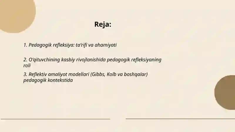 Pedagogik reflekis 2