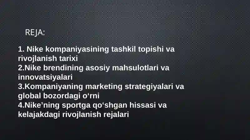 Nike kompaniyasi: Sport va innovatsiyaning globalyetakchisi 2