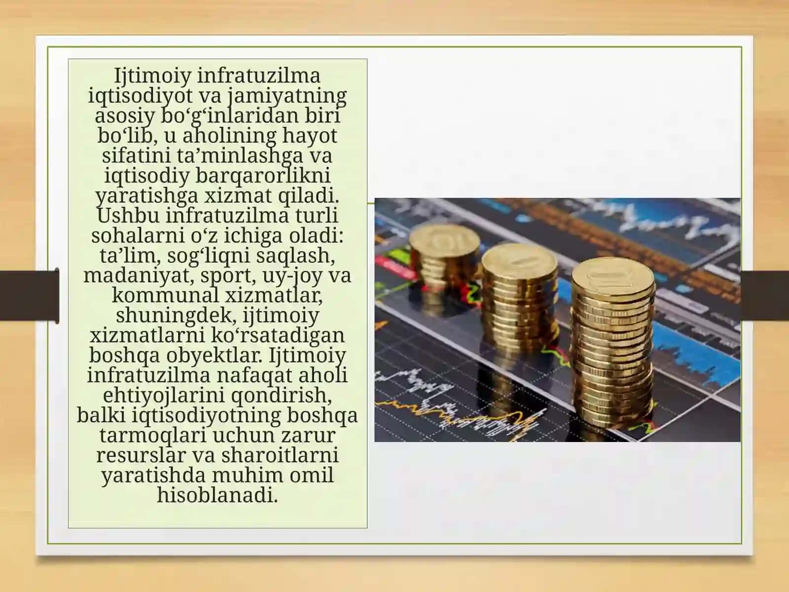 Ijtimoiy infratuzilmalarining boshqa infratuzilmalariga ta'sir mexanikasini baholash 2