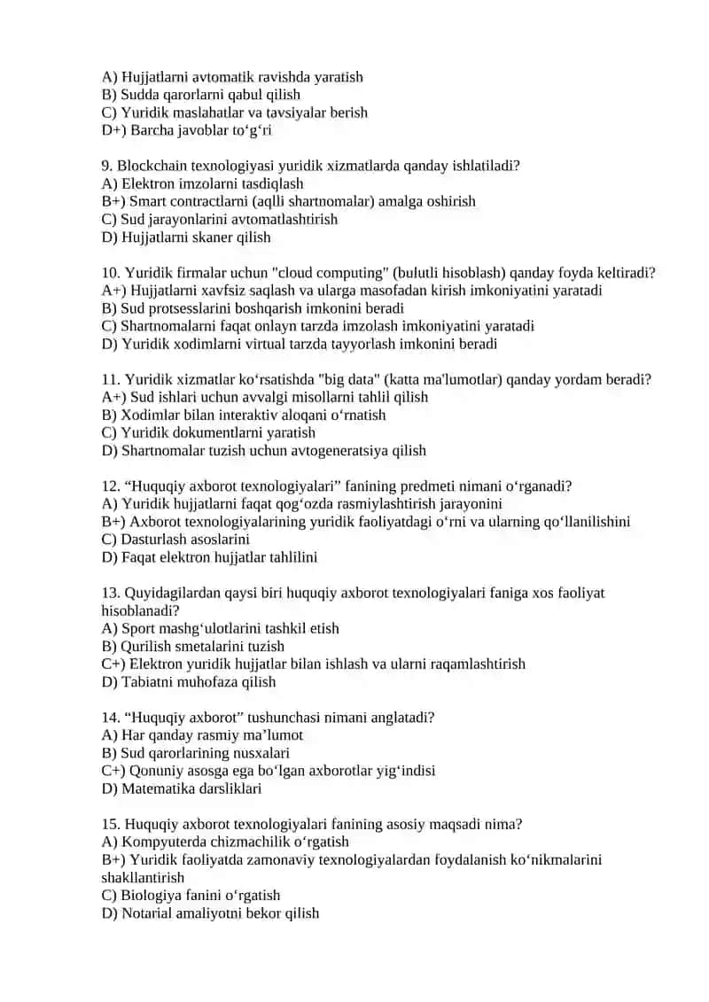 HUQUQIY AXBOROT TEXNOLOGIYALARI LEGAL TECH 2