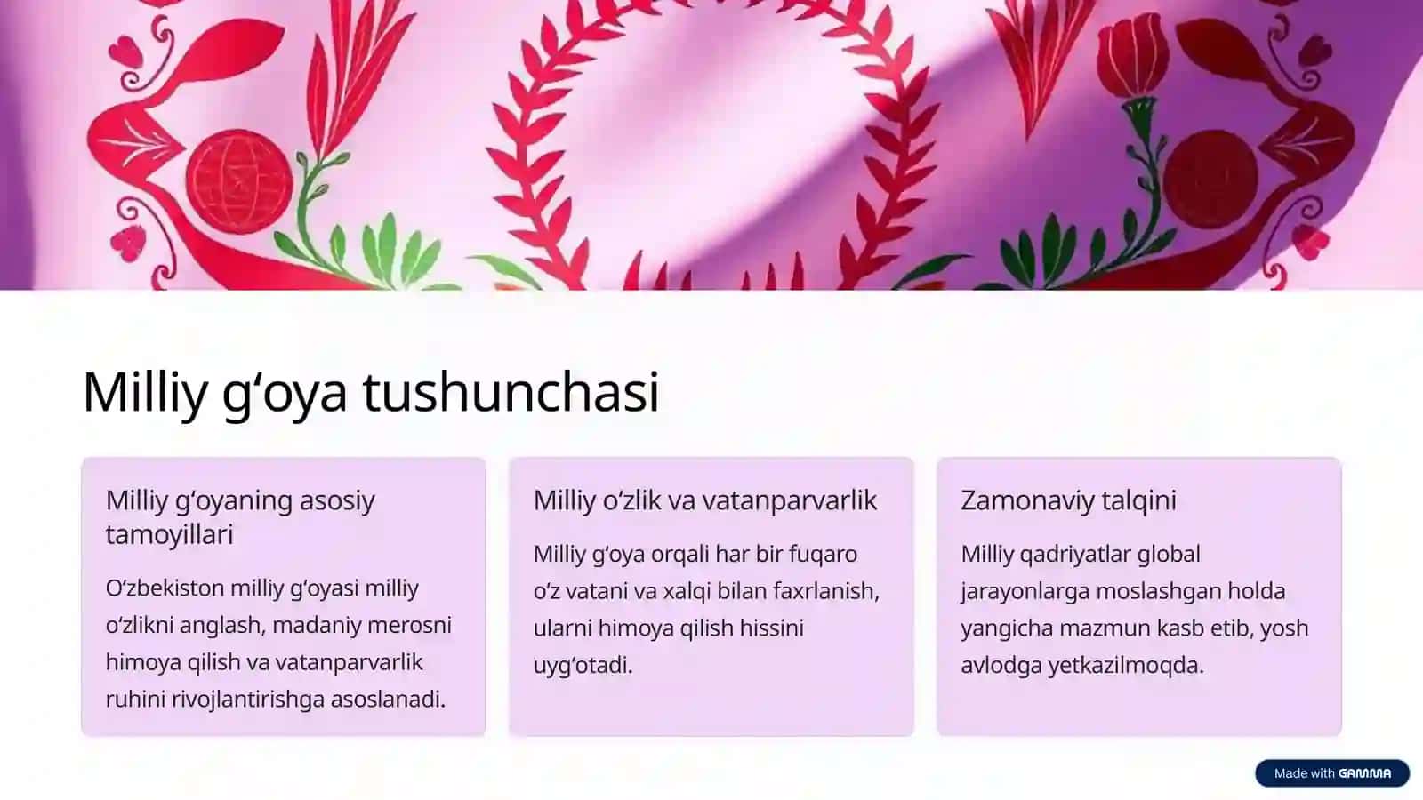 Milliy gʻoya va oilada shaxs tarbiyasi 2
