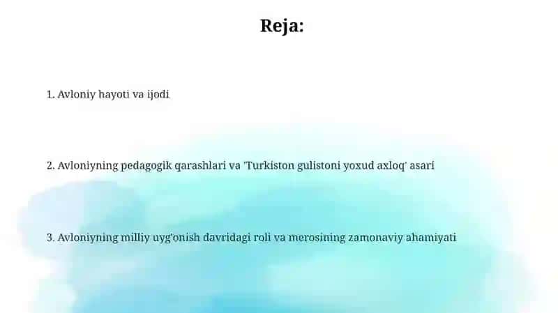 Avloniy hayoti va ijodi 2