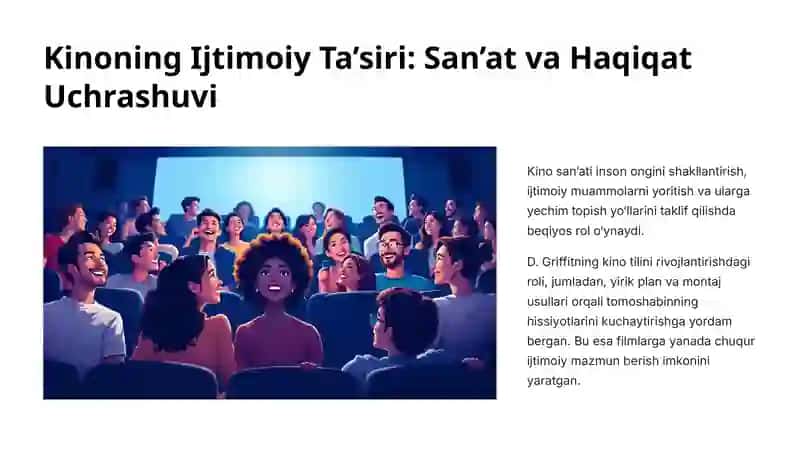 Kinoda Ijtimoiy Mavzular: Jamiyatning Oyna­si 2