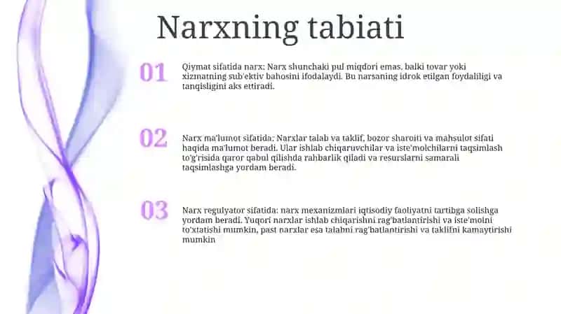 Narxning Mohiyati 2