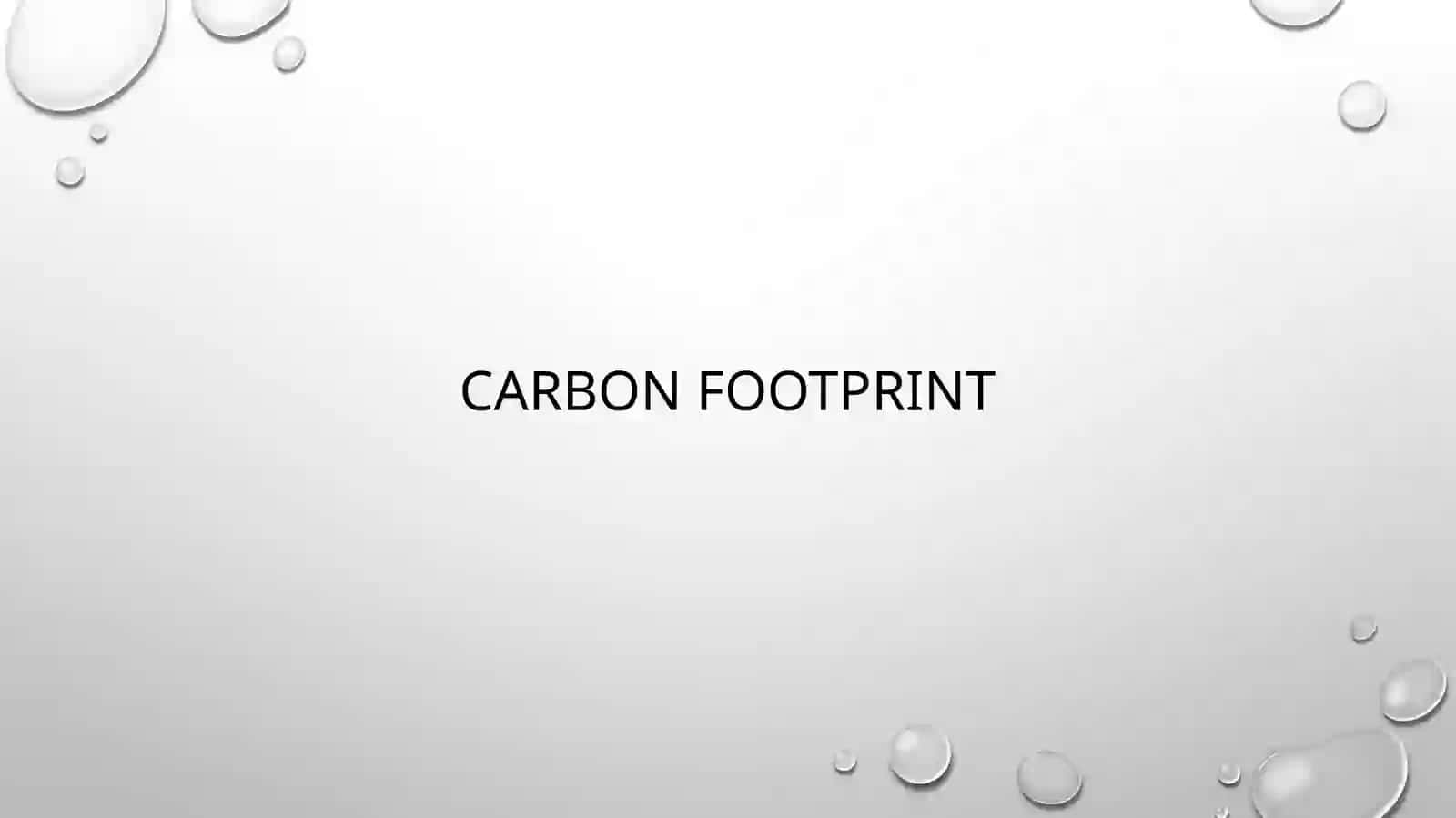 Carbon footprint 2