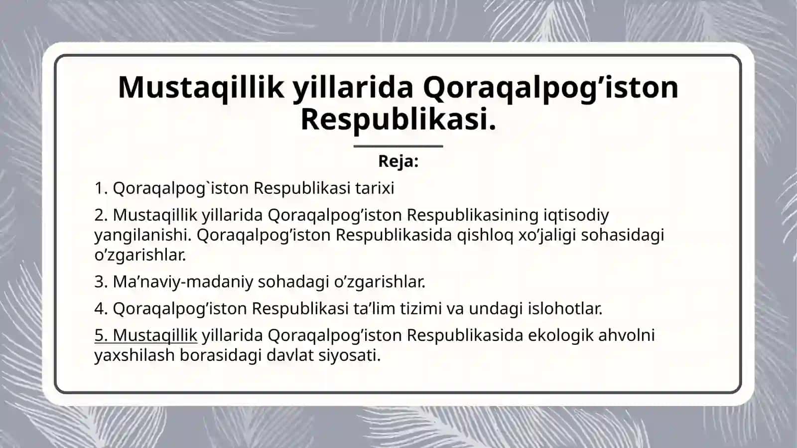 O`ZBEKISTONNING ENGYANGI TARIXI 2