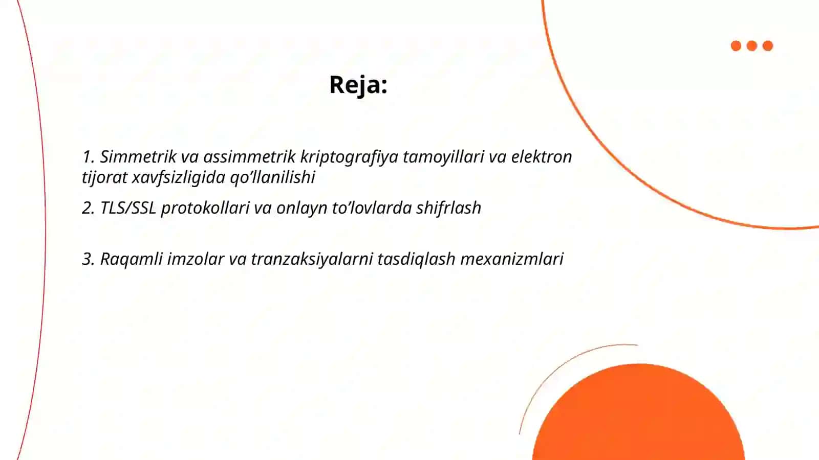 Elektron tijorat havfsizligini ta'minlashda kriptografiya 2