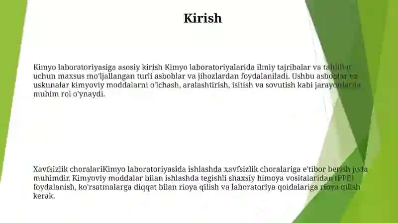 Kimyoviy Laboratoriya Asbob Uskunalar Bilan Tanishish 2