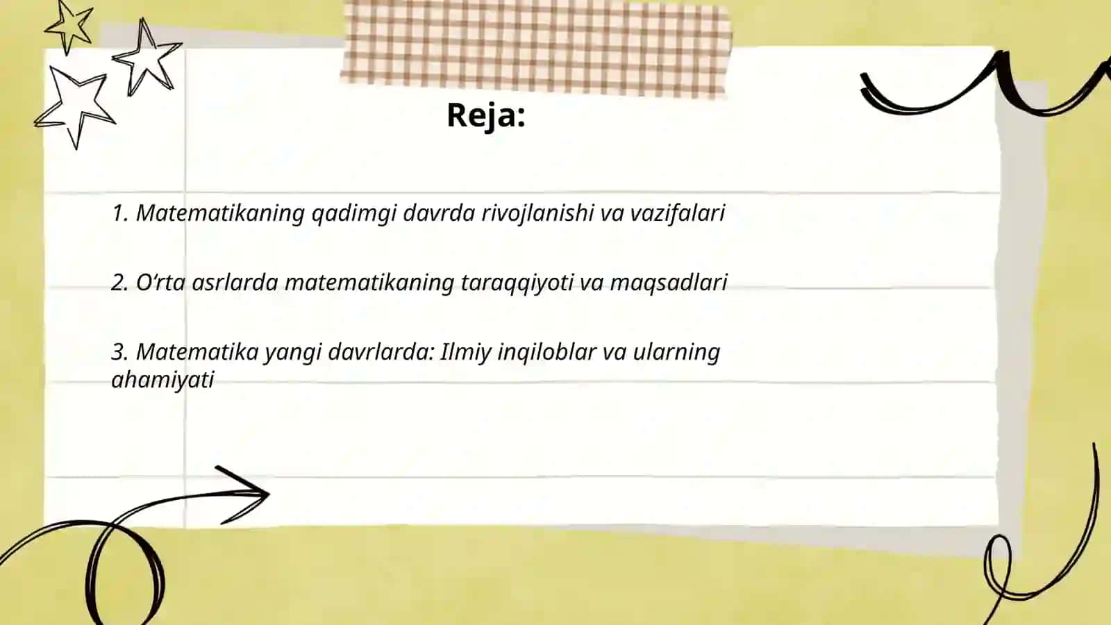 Matematikaning fan va òquv predmeti sifatidagi taraqqiyot bosqichlari 2