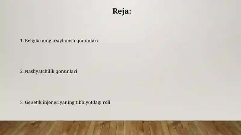 Belgilarning irsiylanish qonuni 2