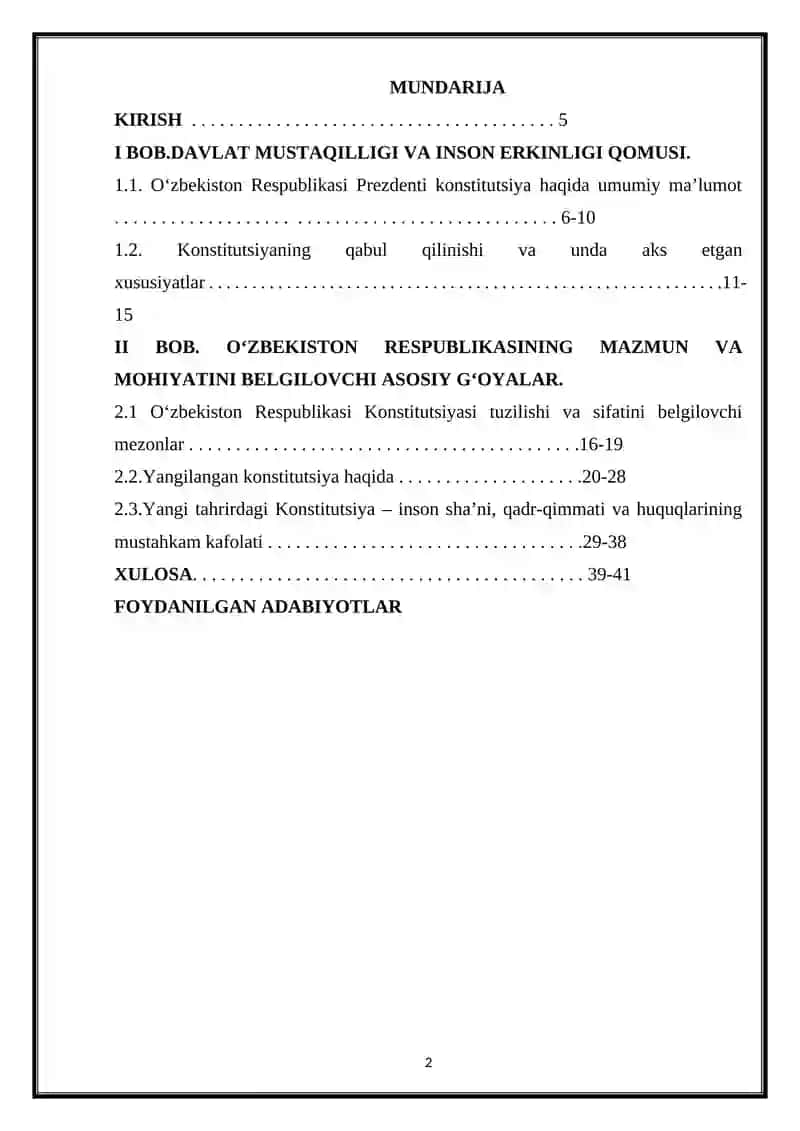 O‘zbekiston Respublikasi Konstitutsiyasi 2