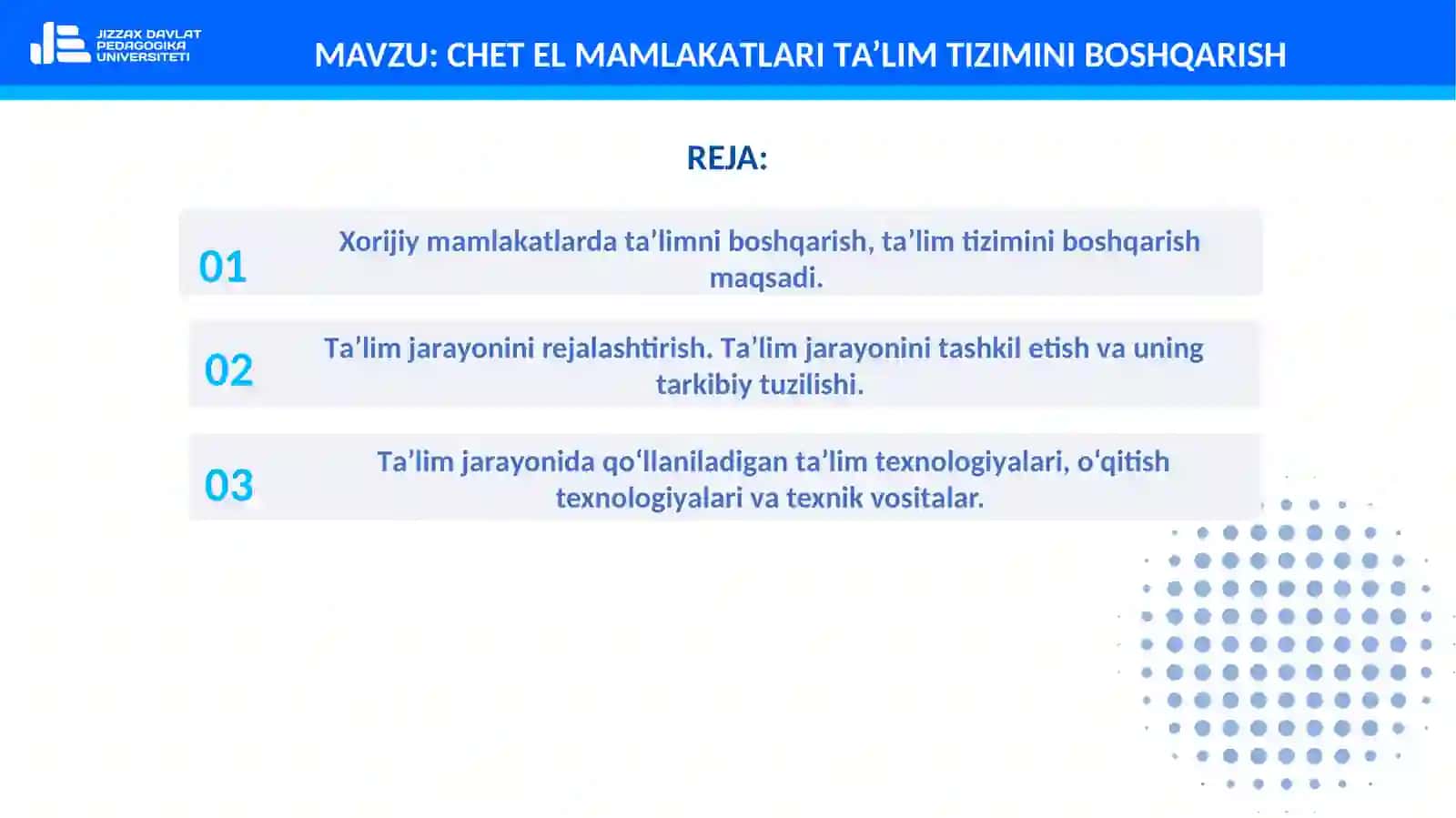 CHET EL MАMLАKАTLАRI TА’LIM TIZIMINI BOSHQАRISH 2