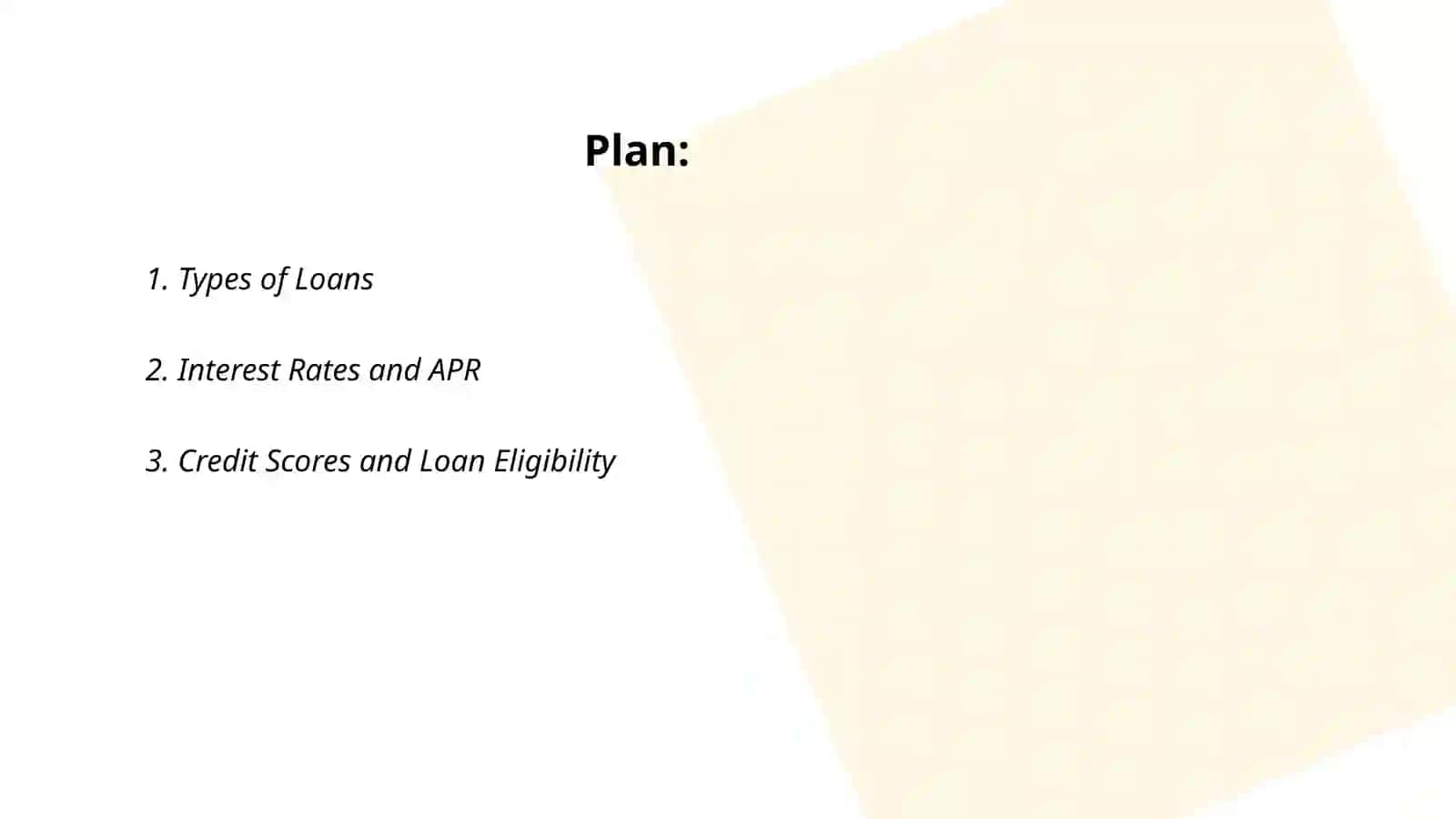 Loans and Credits 2