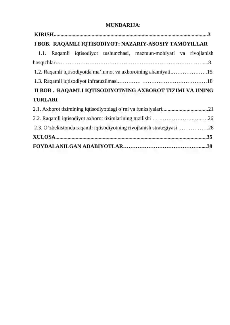 Raqamli Iqtisodiyot 2