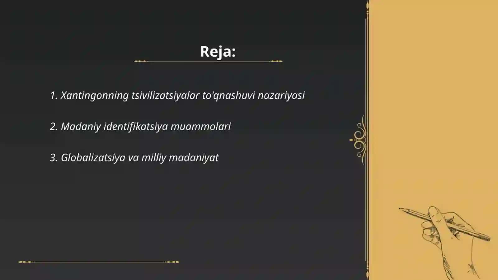 Xantingtonning,,Svilizatsiyalar tõqnashuvi"asari 2