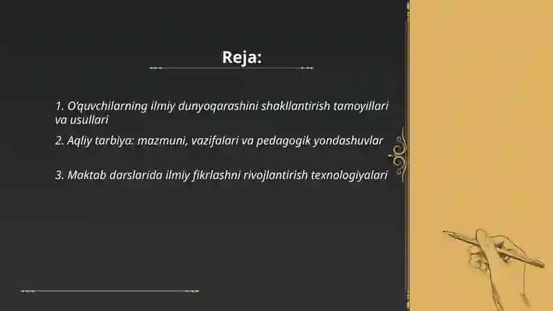 O’quvchilarning ilmiy dunyoqarashini shakllantitish 2