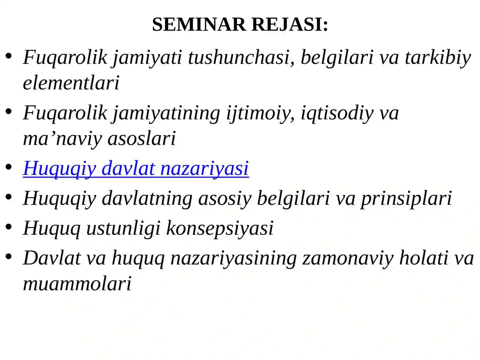 Davlat va huquqning rivojlanish va istiqbol yo’llari 2