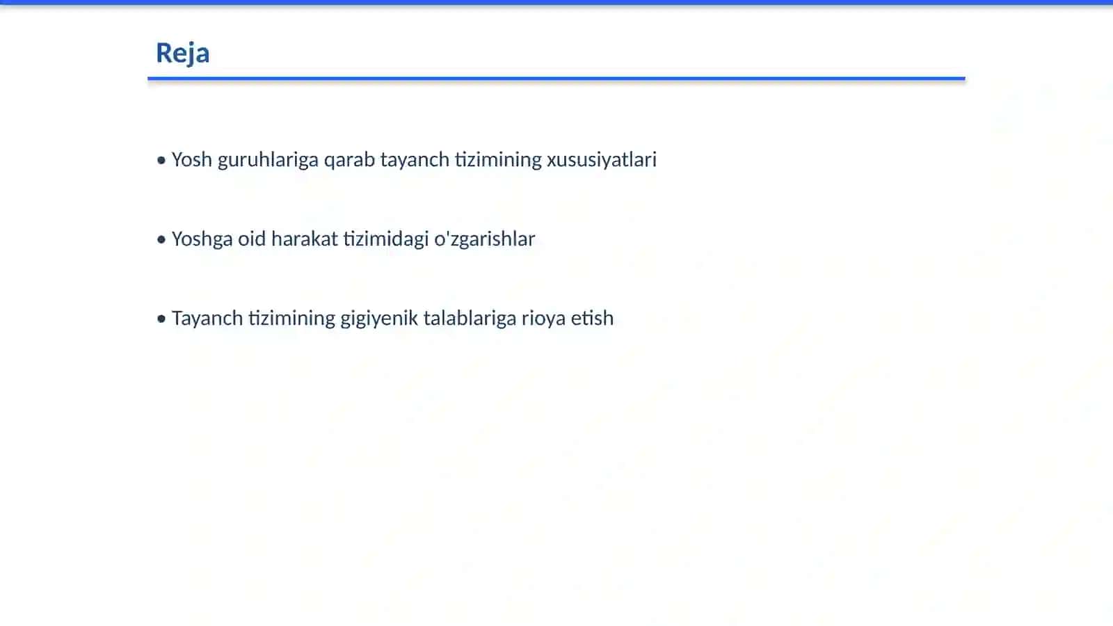Tayanch va harakat tizimining yoshga oid xususiyatlari va gigiyenasi 2