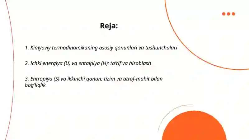Kimyoviy termodinamika asoslari 2