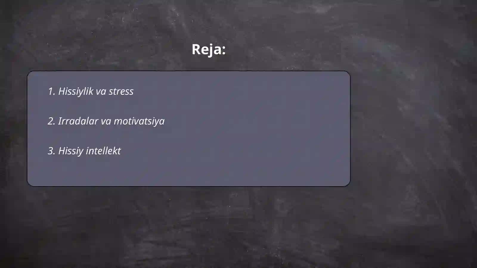 Hissiylik va stress 2