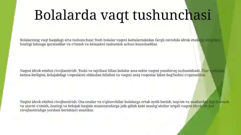 Bolalarda Vaqt Tasavvurlarini Shakllantirish 2