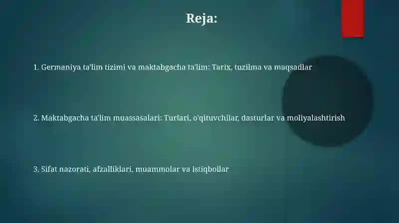 Germaniyada ta'lim tizimi va maktabgacha ta'lim 2