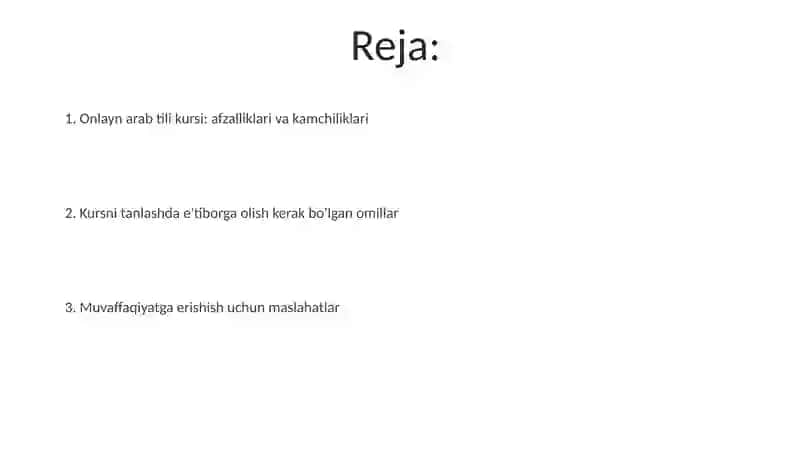 Online arab tili kursi 2