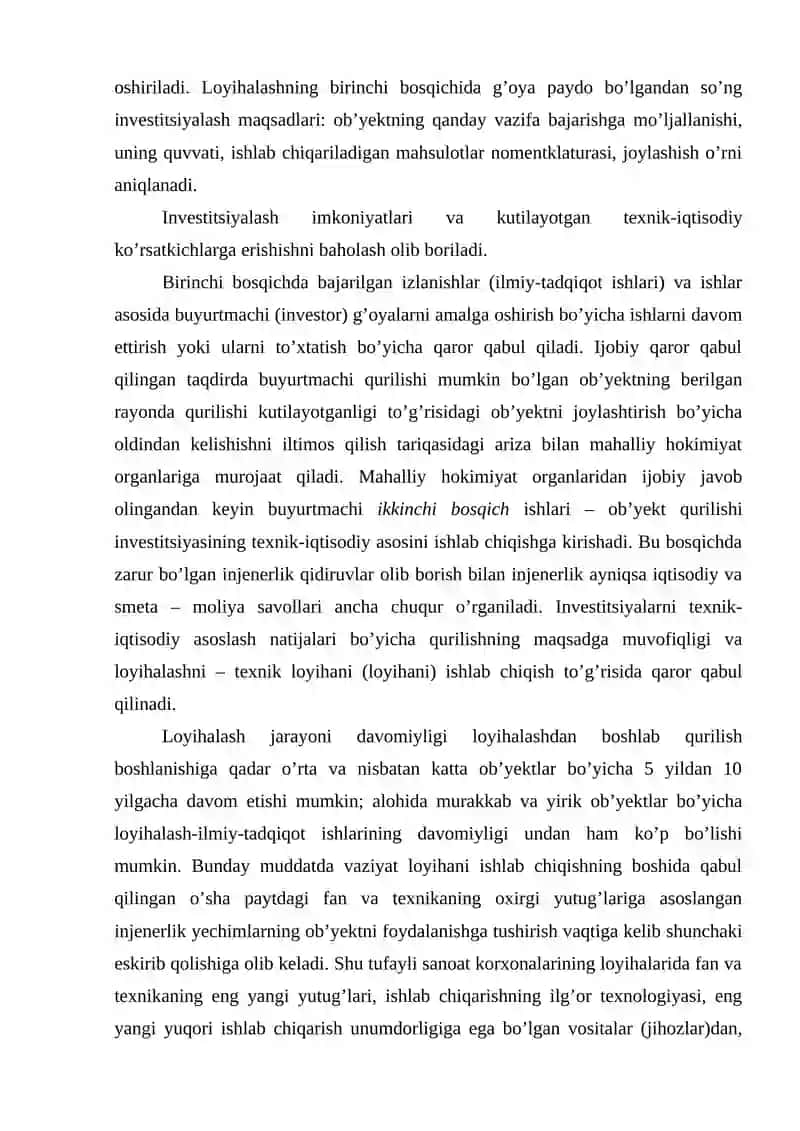 Qurilishda Loyihalashtirish Iqtisodiyoti 2
