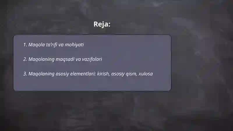 Maqola va uning turlari haqida maʼlumot 2