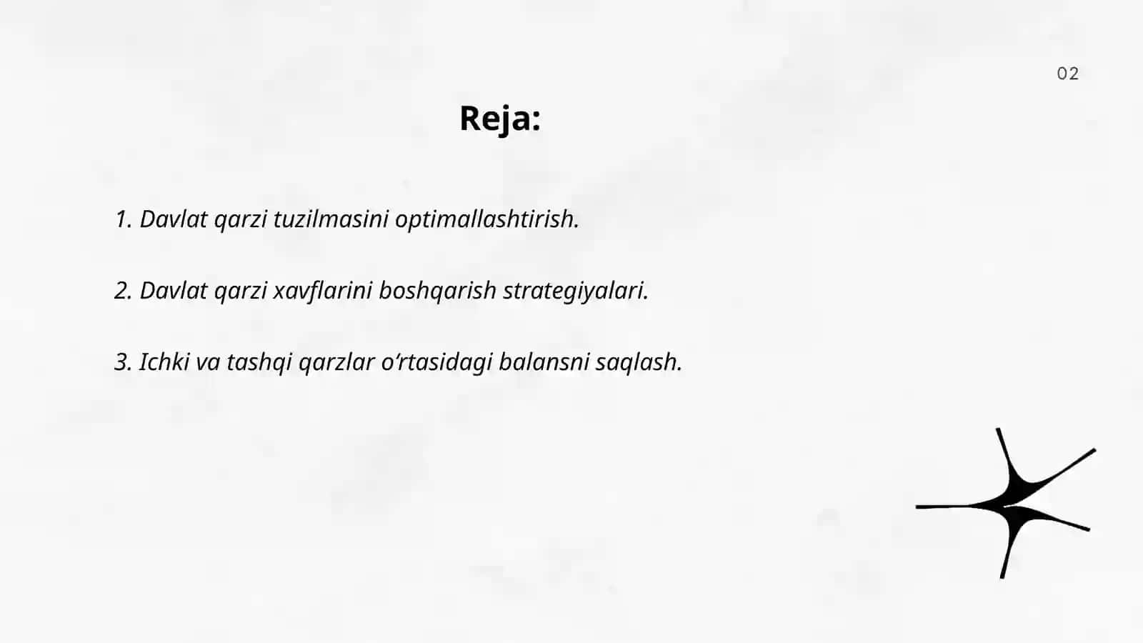 Davlat qarzini boshqarishni takomillashtirish masalalari 2