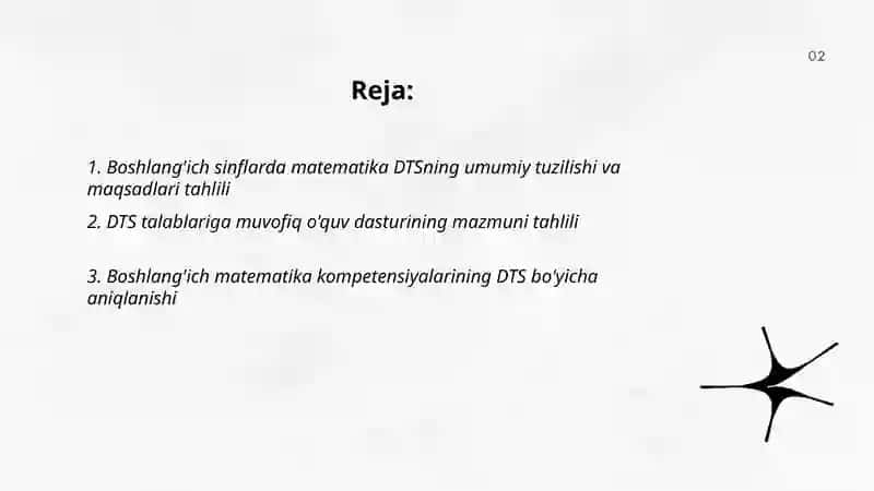 Boshlang'ich sinflarda matematika DTS tahlili 2