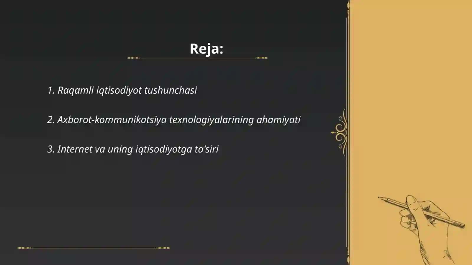 Raqamli iqtisodiyotda axborot qamunikatsiya texnalogiyalarining oʻrni va vazifalari 2