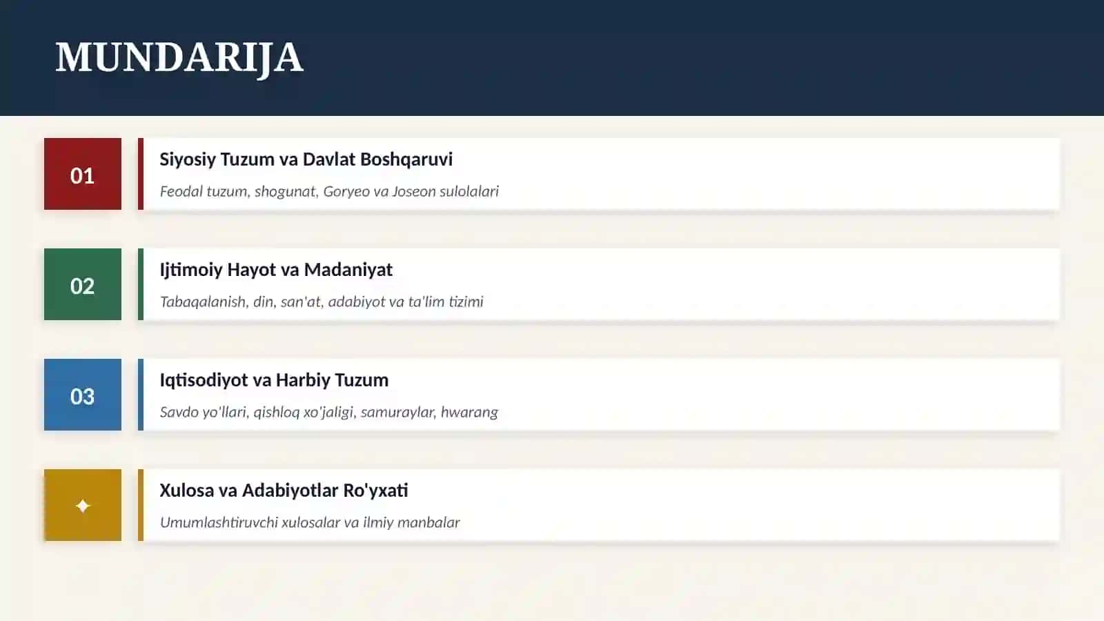 Oʻrta asrlarda Yaponiya va Koreya 2
