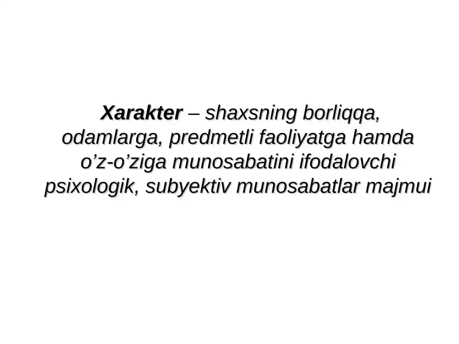 XARAKTER 2