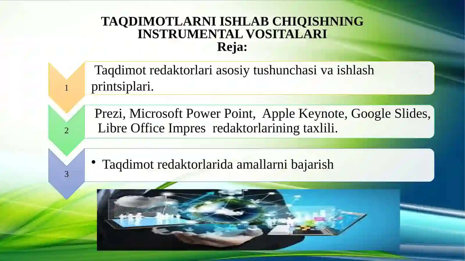 Taqdimotlarni Ishlab Chiqishning Instrumental Vositalari 2