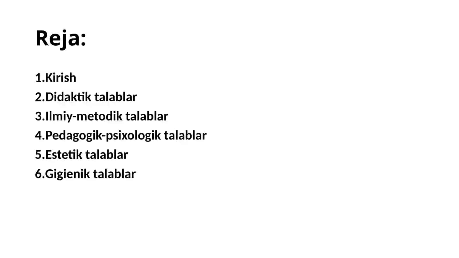 Adabiyot darslik majmualariga qo'yiladigan talablar 2