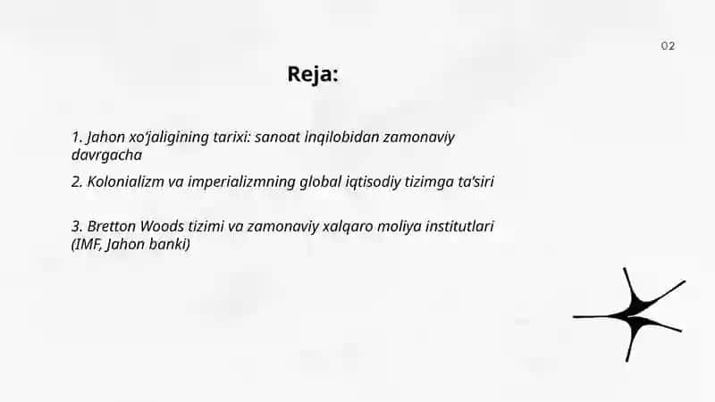 Jahon xoʻjaligi va uning evolutsiyasi 2