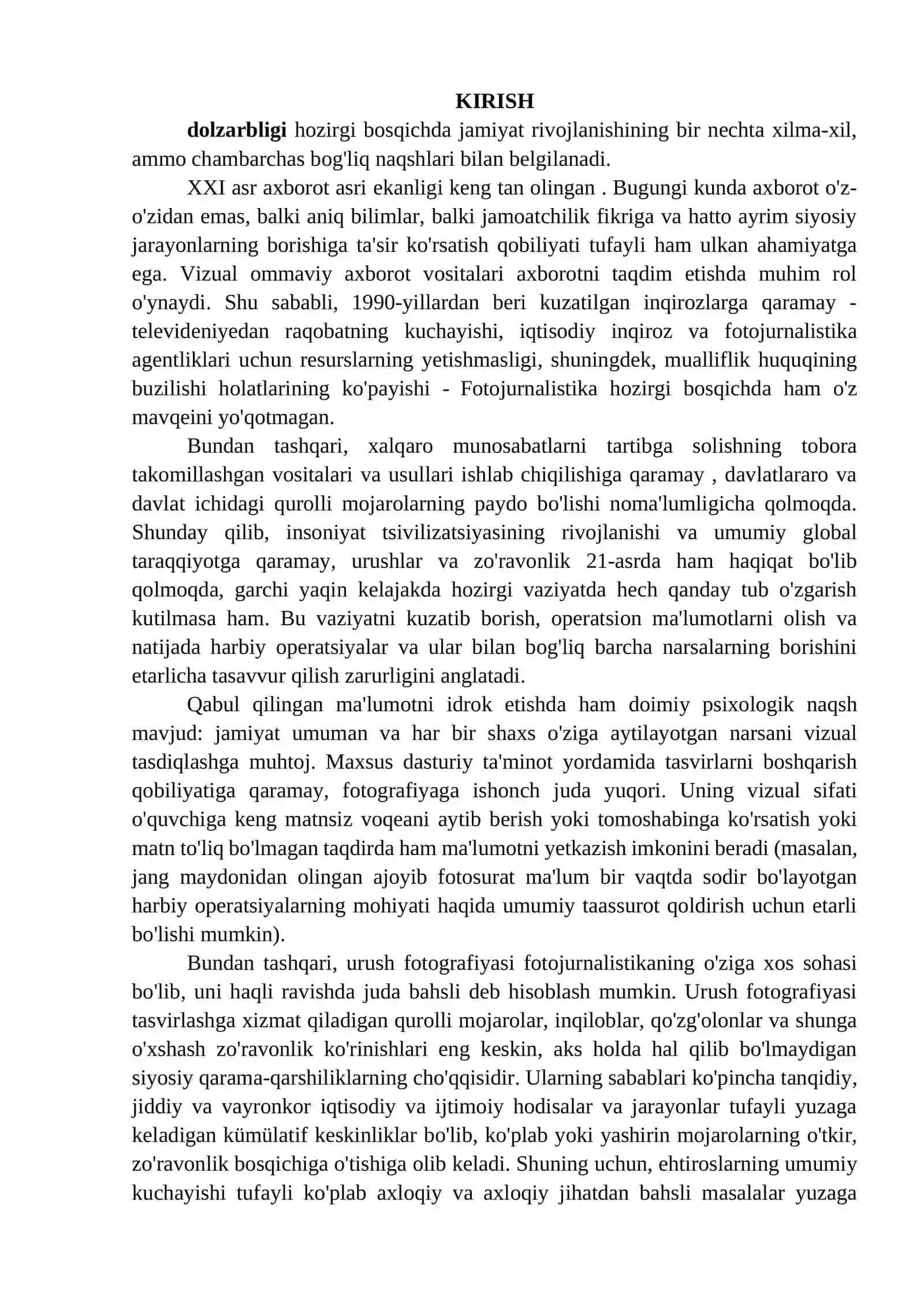 HARBIY FOTOGRAFIYA TARIXI VA HOZIRGI DAVRDA FOTOJURNALIZM YO'NALISHINING RIVOJLANISHI 2