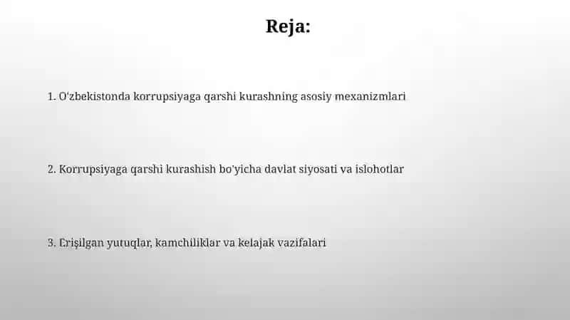 O’zbekistonda korrupsiyaga qarshi kurash mexanizmlari 2
