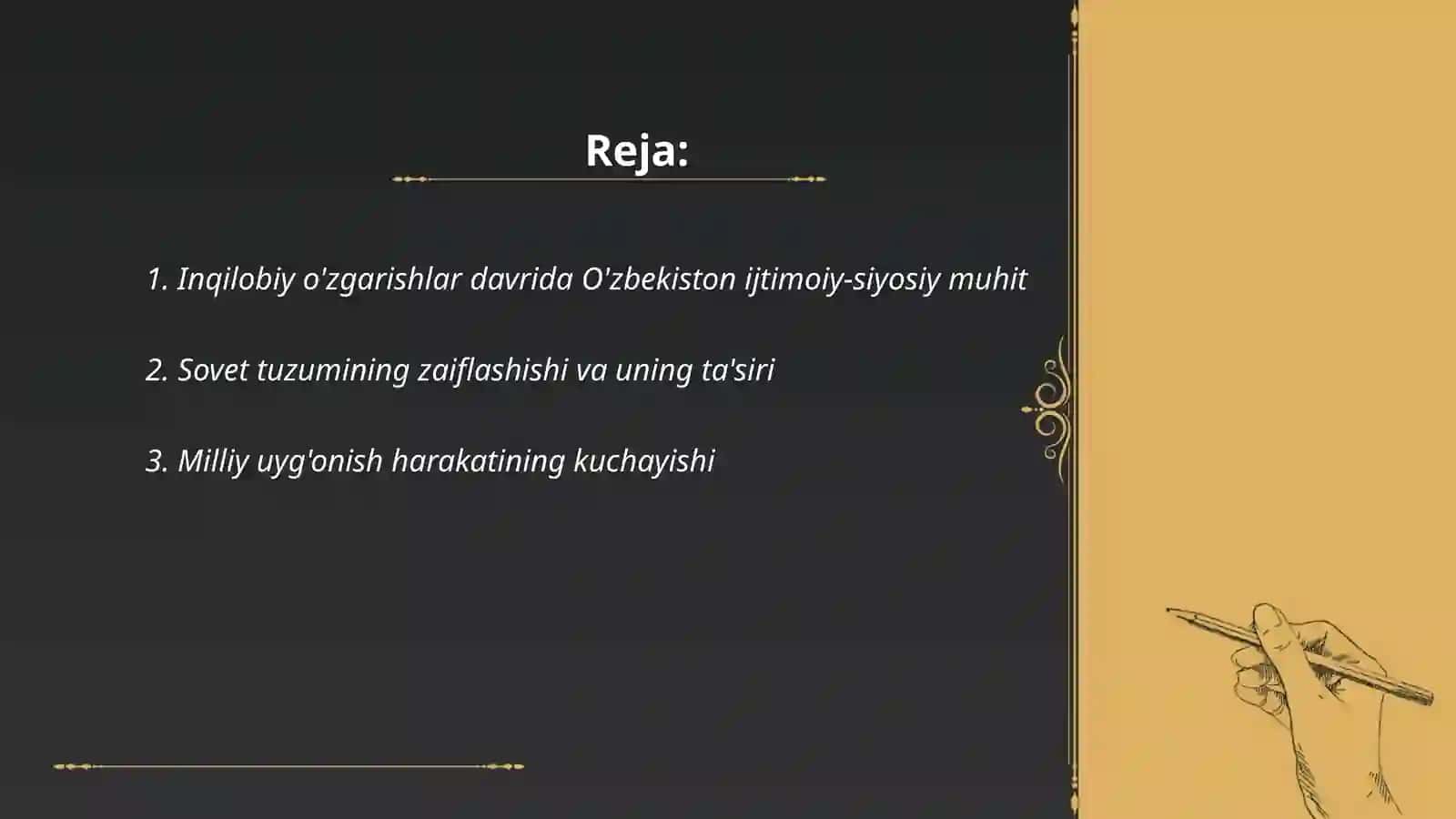 Mustaqillikka erishish arafasida Oʻzbekistondagi ijtimoiy -siyosiy jarayonlar 2