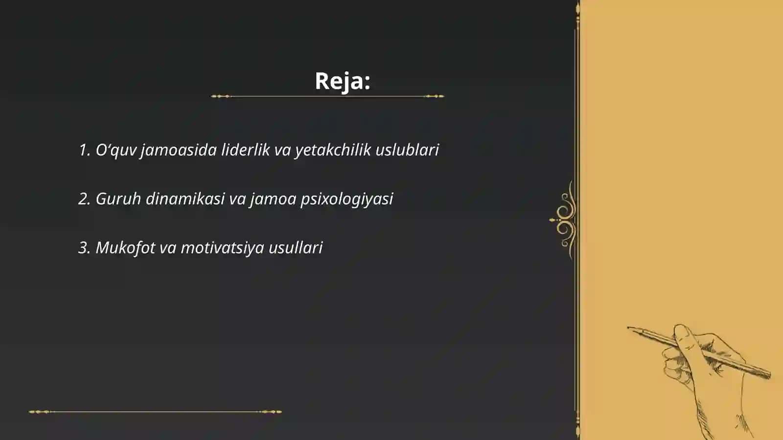 Oʻquv jamoasini boshqarishning psixologik asoslari 2