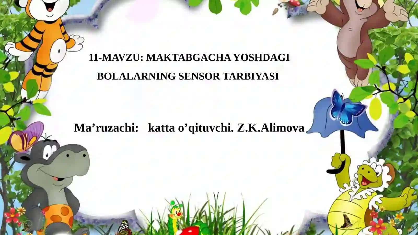 MAKTABGACHA YOSHDAGI BOLALARNING SENSOR TARBIYASI 2