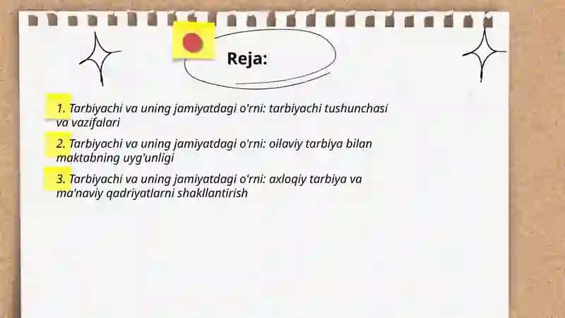 Tarbiyachi va uning jamiyatdagi uni o'rni 2