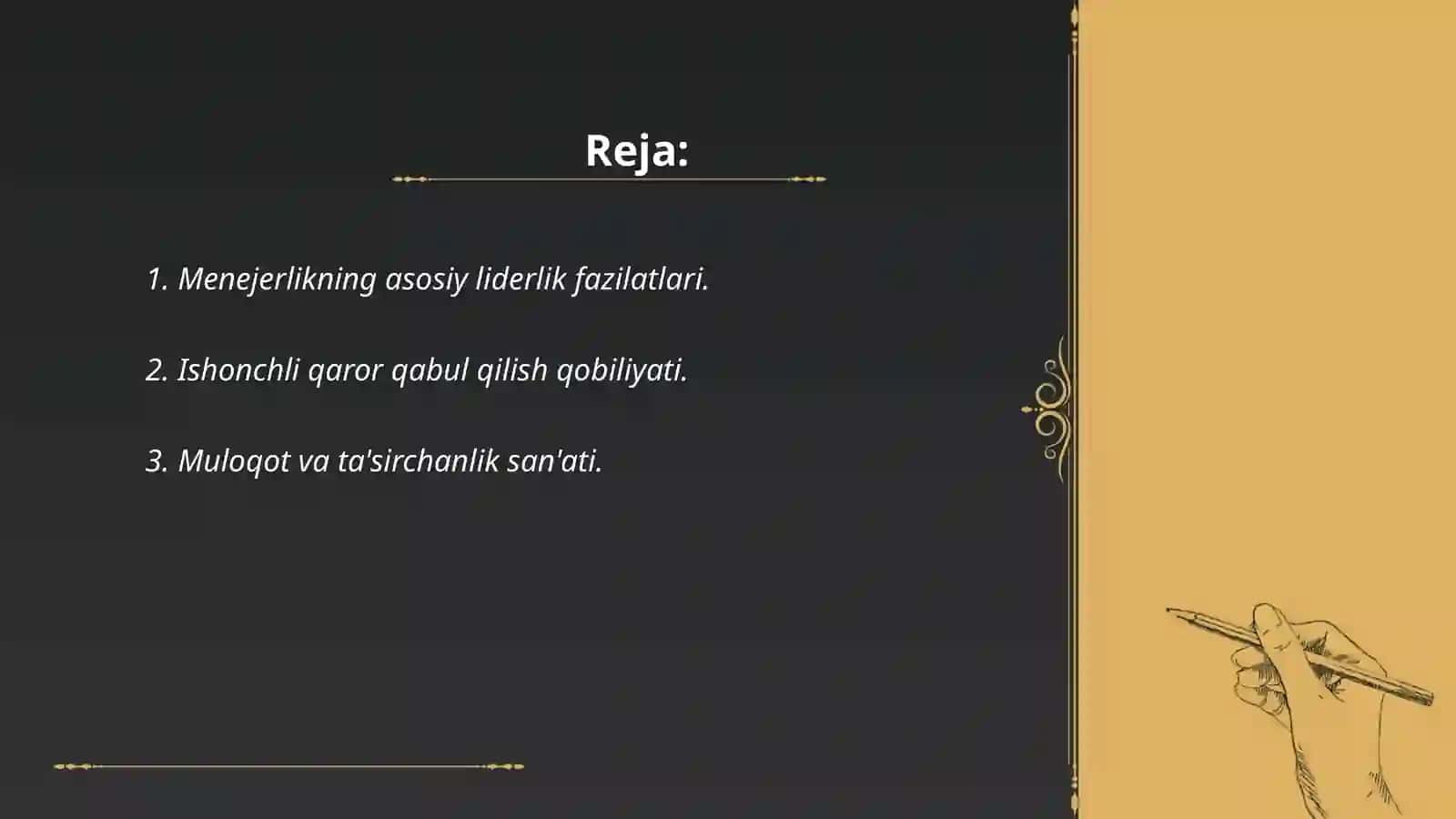 Menejerlarning liderlik fazilatlarini shakillantirish 2