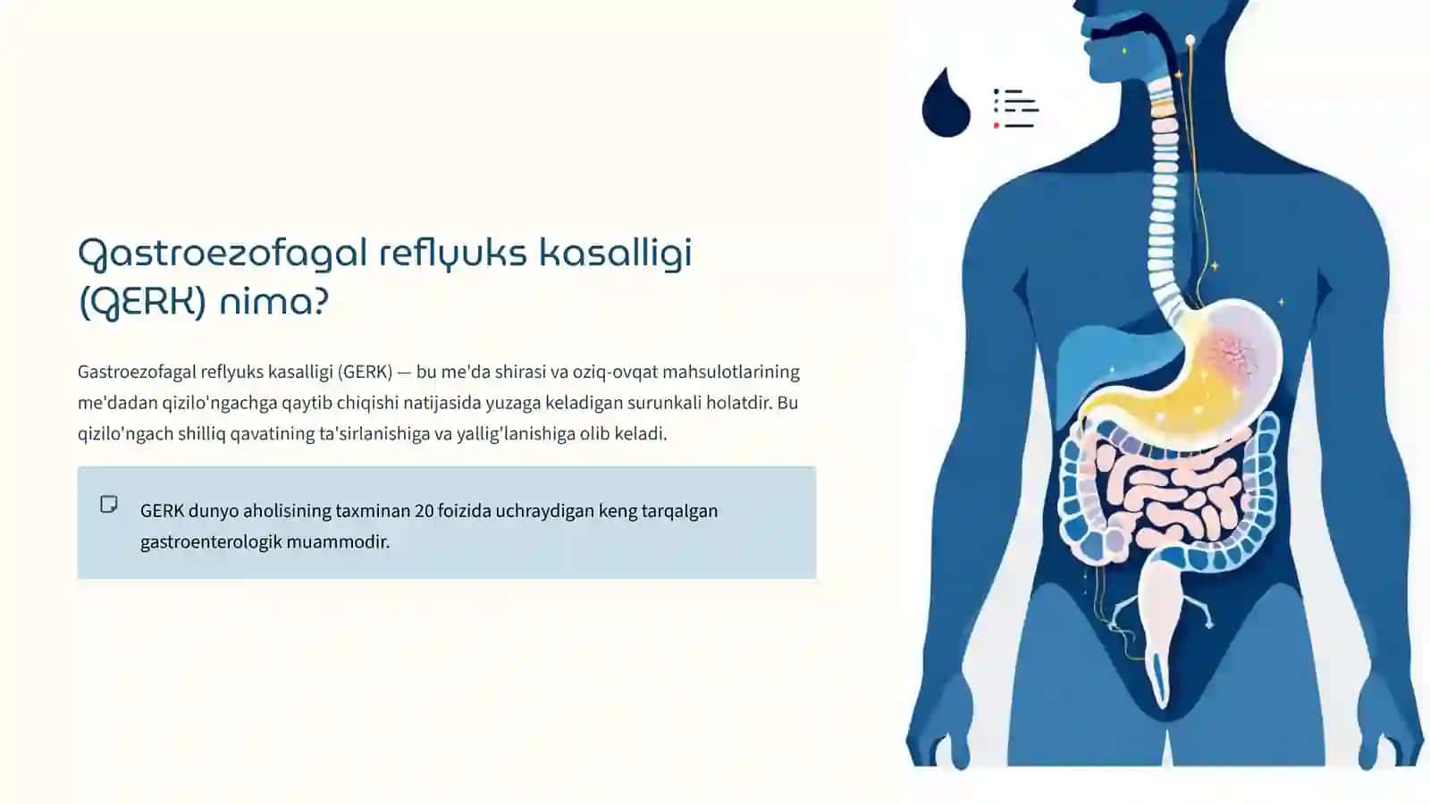 Gastroezofagal reflyuks va Gijja invaziyasi 2