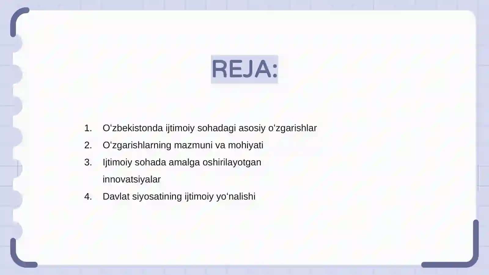 Oʻzbekistonda ijtimoiy sohada amalga oshirilayotgan òzgarishlar mazmun va mohiyati 2